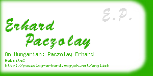 erhard paczolay business card